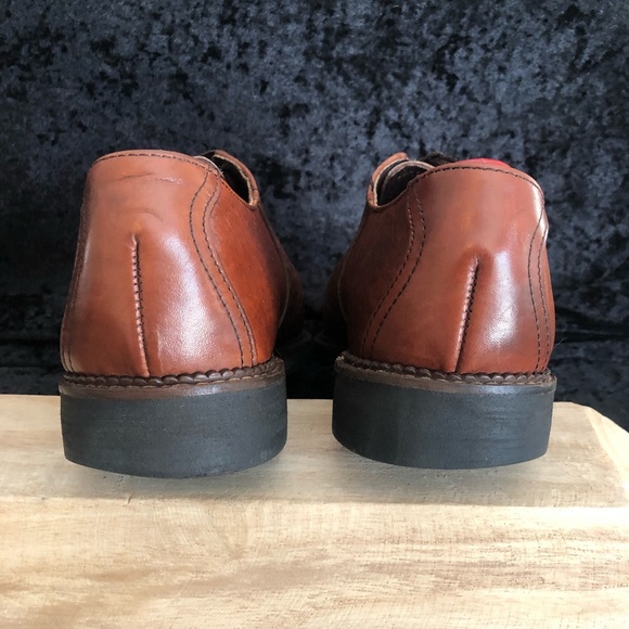 HS Trask Leather Weave Saddle Dress Shoe Oxford Brown, 8.5 M - Picture 3 of 11